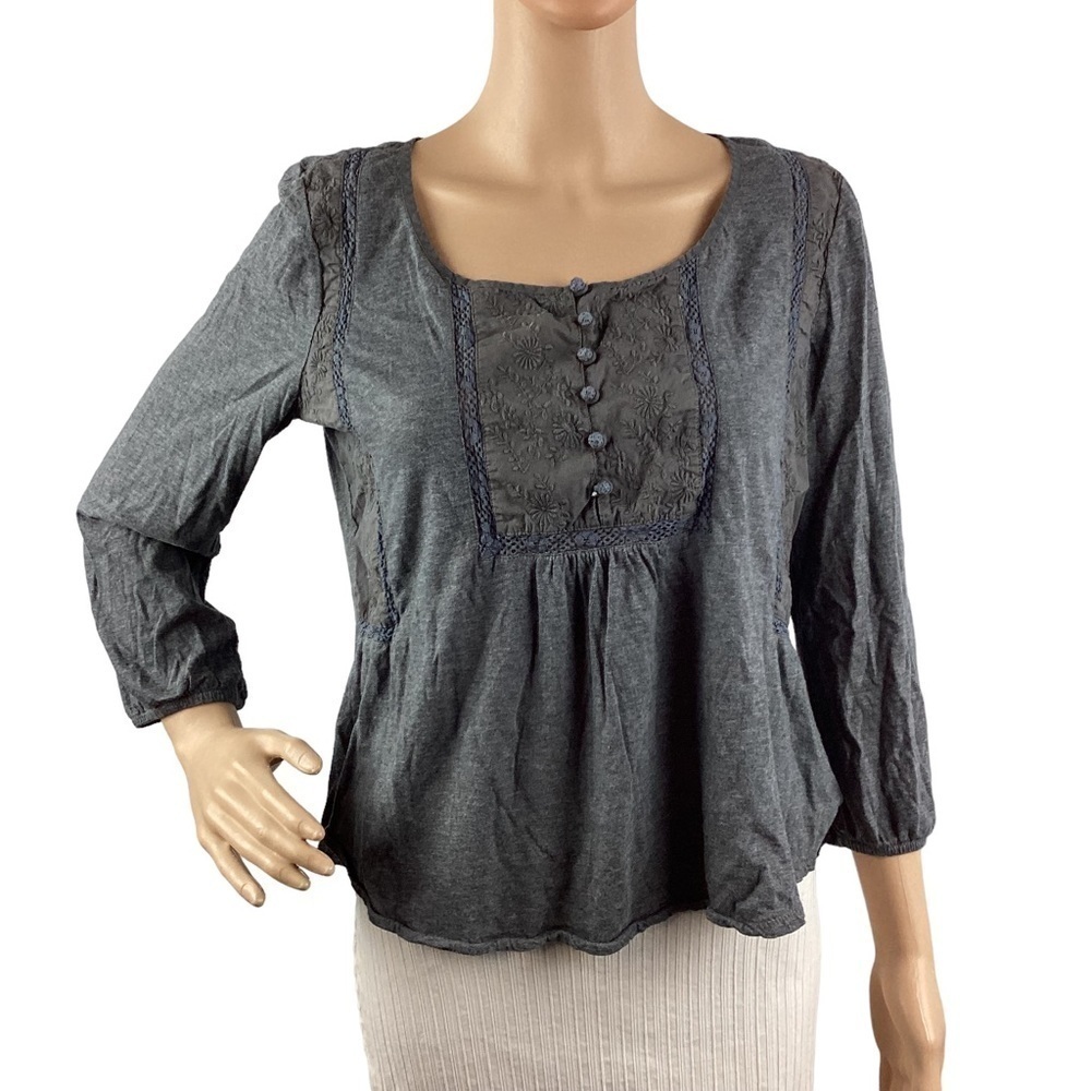 American Eagle Top Size M Gray Knit Casual